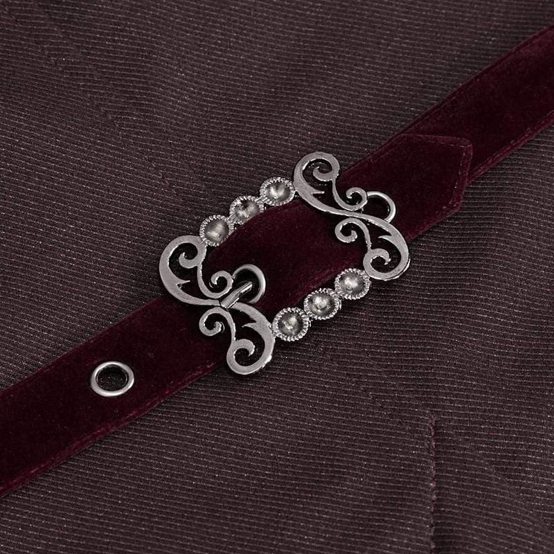 Crimson Regent Jacquard Tailcoat detail view