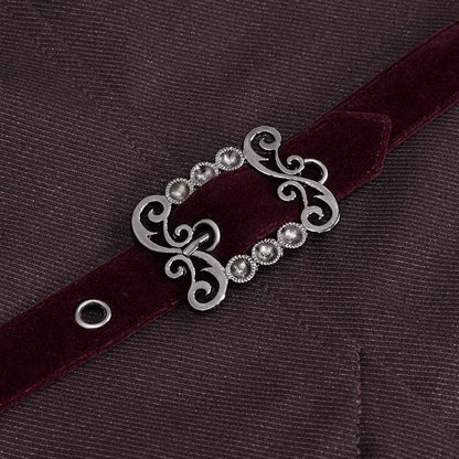 Crimson Regent Jacquard Tailcoat detail view