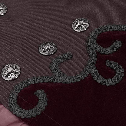Crimson Regent Jacquard Tailcoat detail view