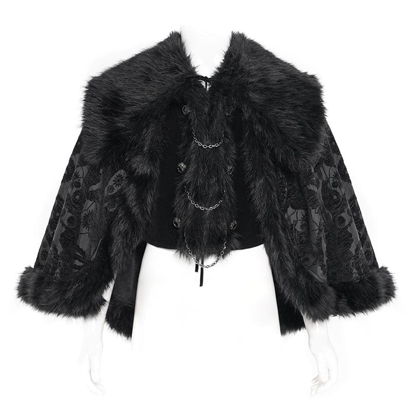 Blackthorn Court Faux Fur Cape