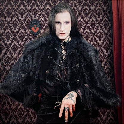 Blackthorn Court Faux Fur Cape