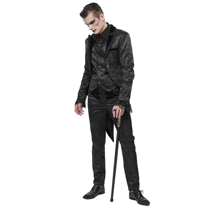 Midnight Versailles Floral Tailcoat detail view