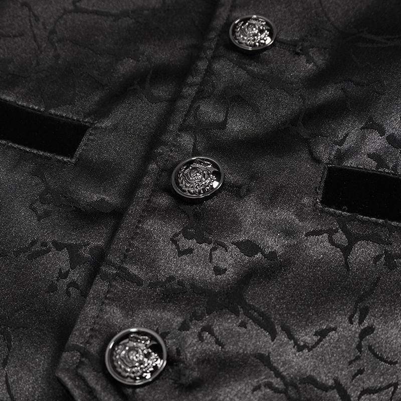 Midnight Versailles Floral Tailcoat detail view
