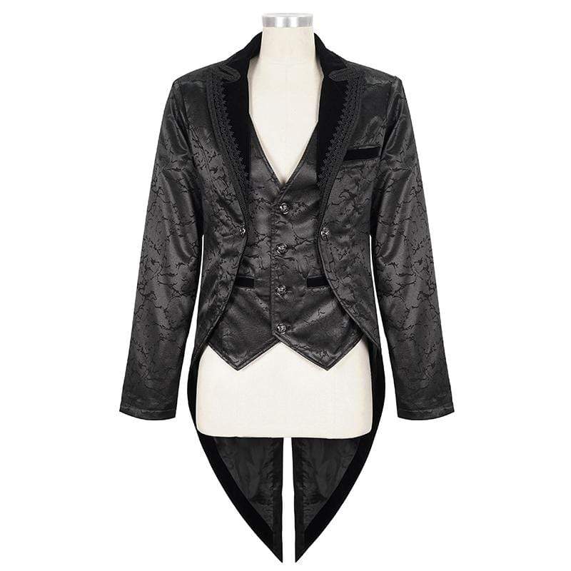 Midnight Versailles Floral Tailcoat detail view