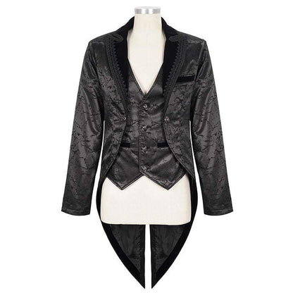 Midnight Versailles Floral Tailcoat detail view