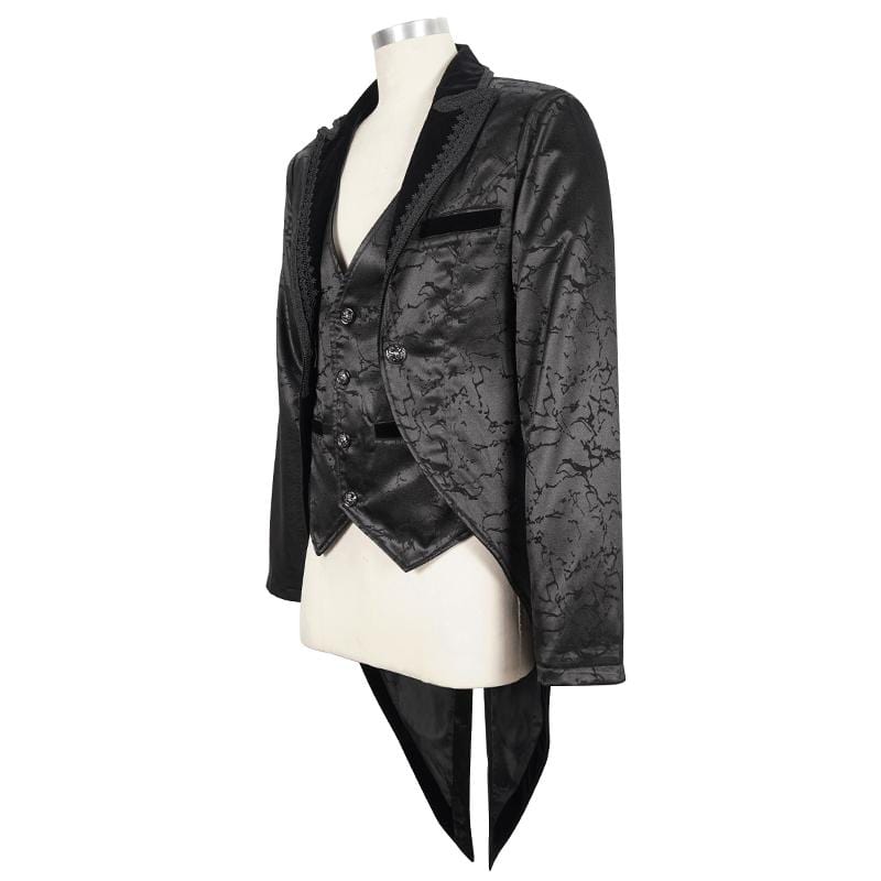 Midnight Versailles Floral Tailcoat detail view
