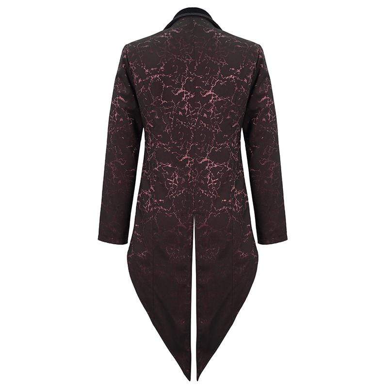 Crimson Versailles Floral Tailcoat detail view