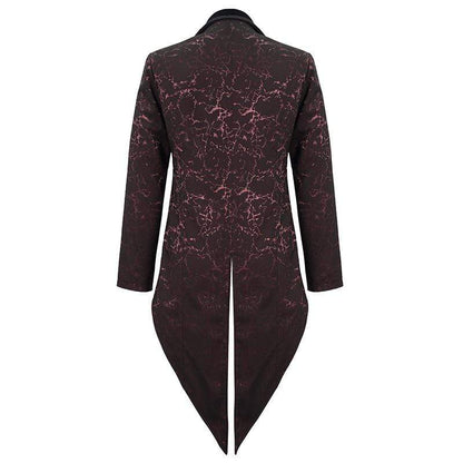 Crimson Versailles Floral Tailcoat detail view