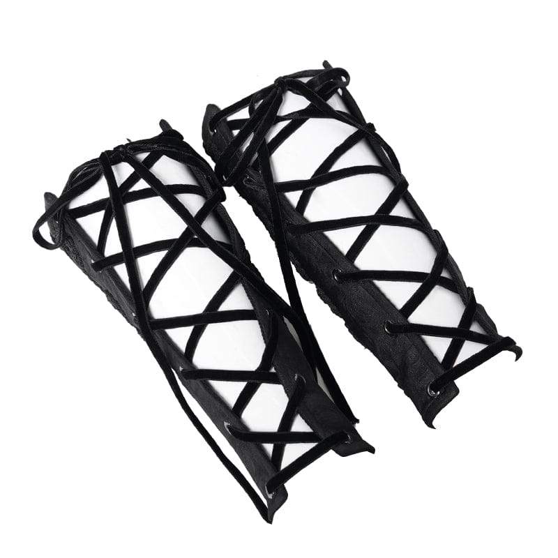 Nocturne Embroidered Velvet Arm Sleeves detail