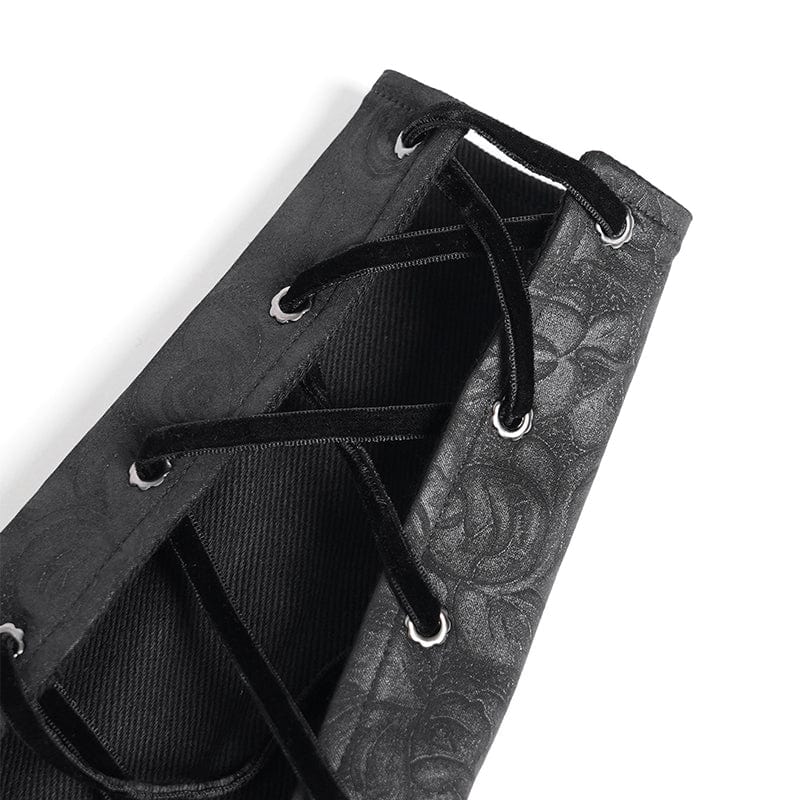 Nocturne Embroidered Velvet Arm Sleeves detail