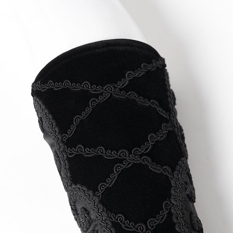 Nocturne Embroidered Velvet Arm Sleeves detail
