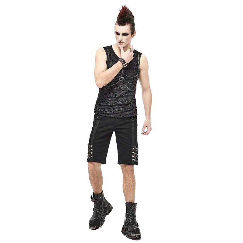 Blackout Grid Rivet Mesh Shorts