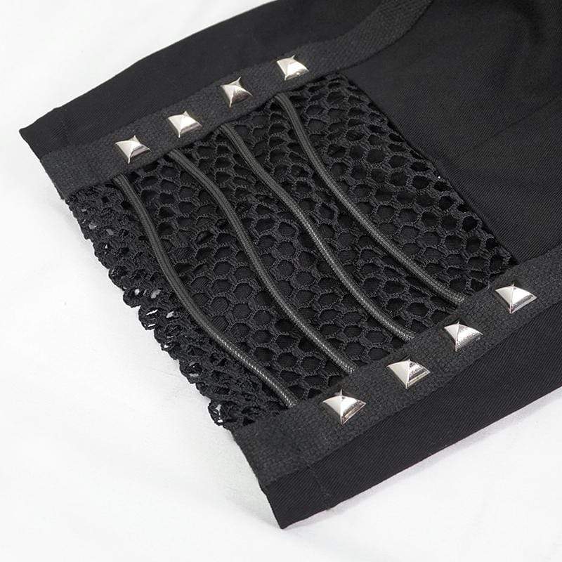 Blackout Grid Rivet Mesh Shorts