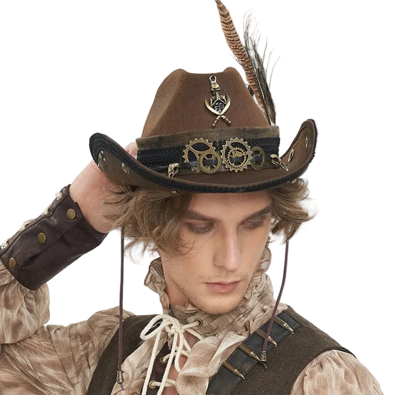 Grave Rider Feather Cowboy Hat