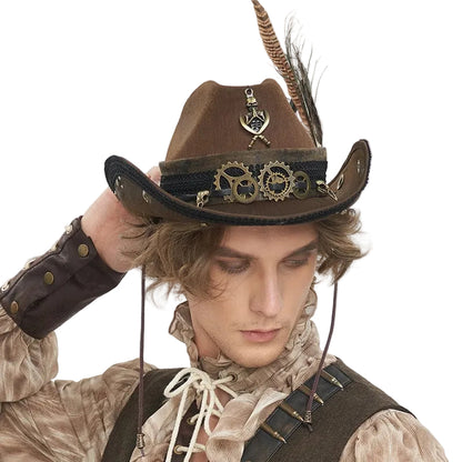 Grave Rider Feather Cowboy Hat