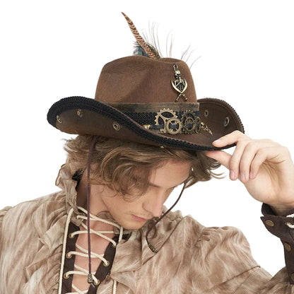 Grave Rider Feather Cowboy Hat