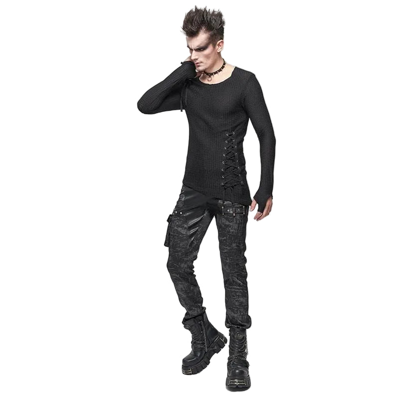 Fractured Veil Strappy Mesh Shirt