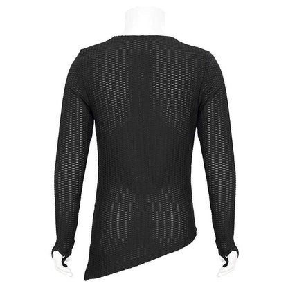 Fractured Veil Strappy Mesh Shirt