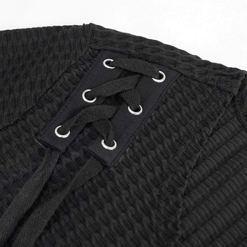 Fractured Veil Strappy Mesh Shirt