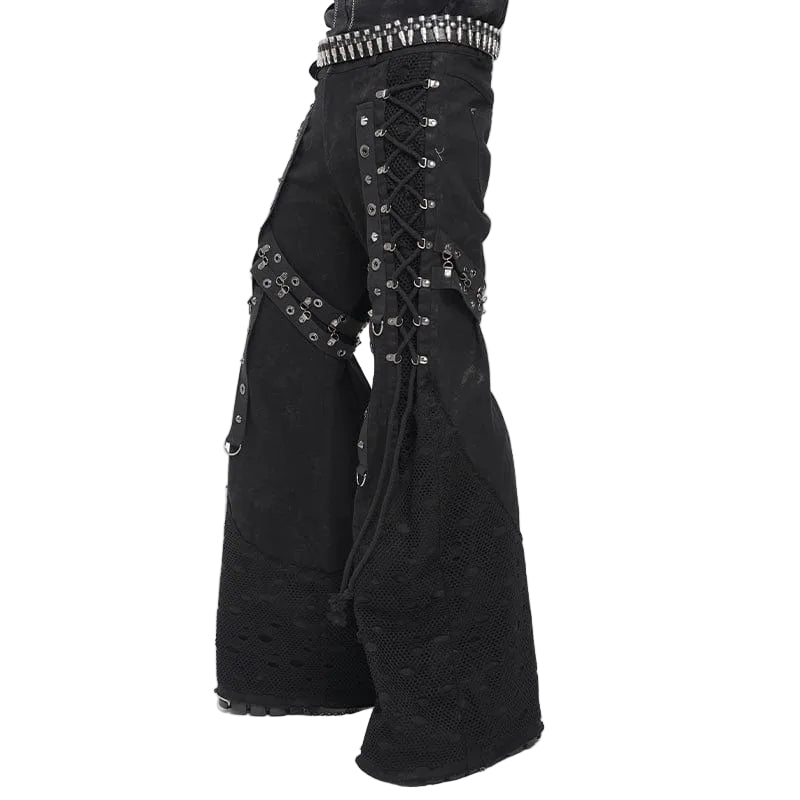 Razor Requiem Lace-Up Baggy Trousers
