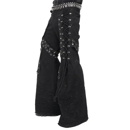 Razor Requiem Lace-Up Baggy Trousers