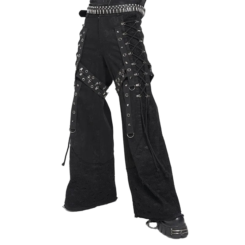 Razor Requiem Lace-Up Baggy Trousers