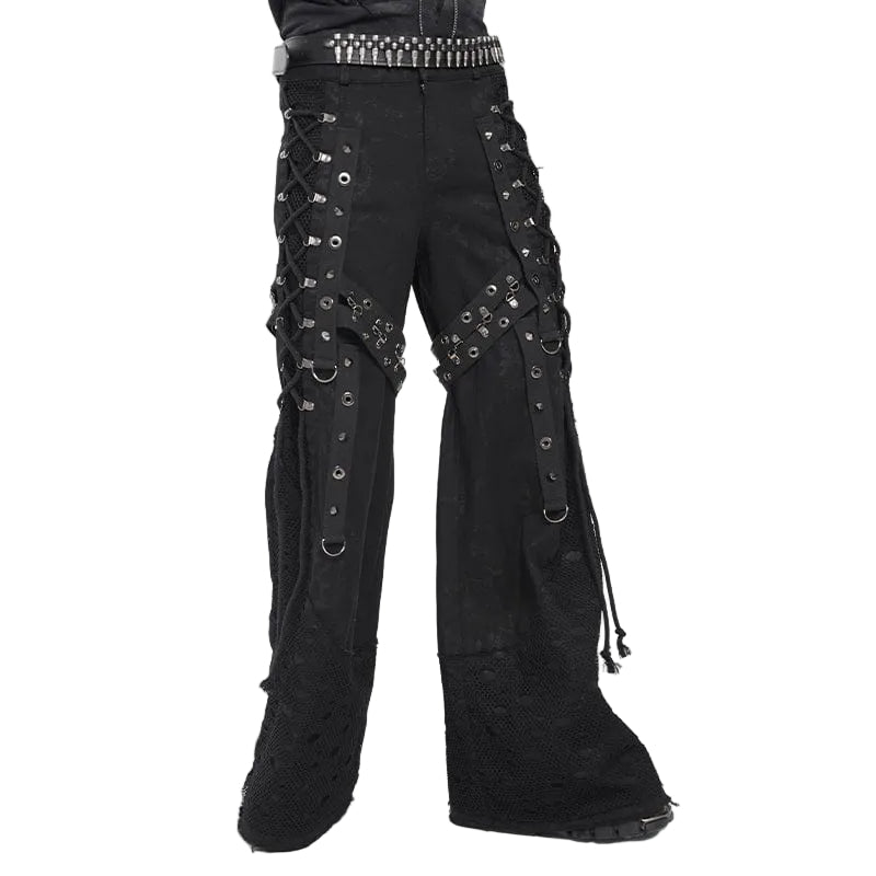 Razor Requiem Lace-Up Baggy Trousers