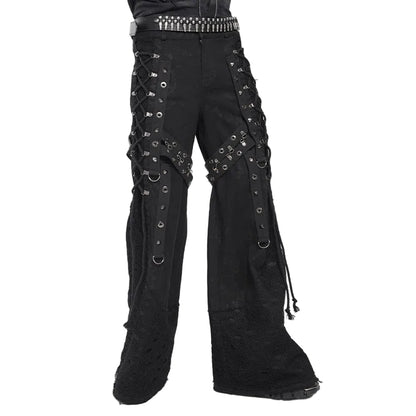 Razor Requiem Lace-Up Baggy Trousers