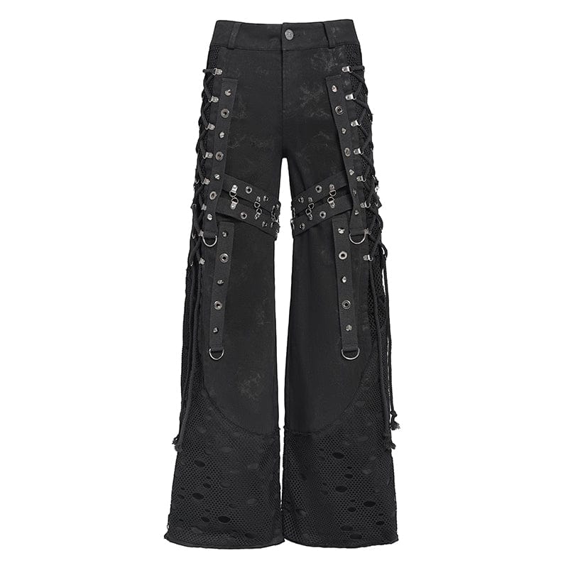 Razor Requiem Lace-Up Baggy Trousers