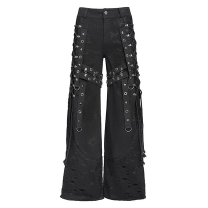 Razor Requiem Lace-Up Baggy Trousers