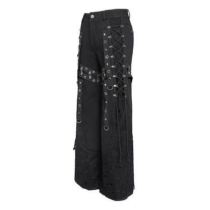 Razor Requiem Lace-Up Baggy Trousers