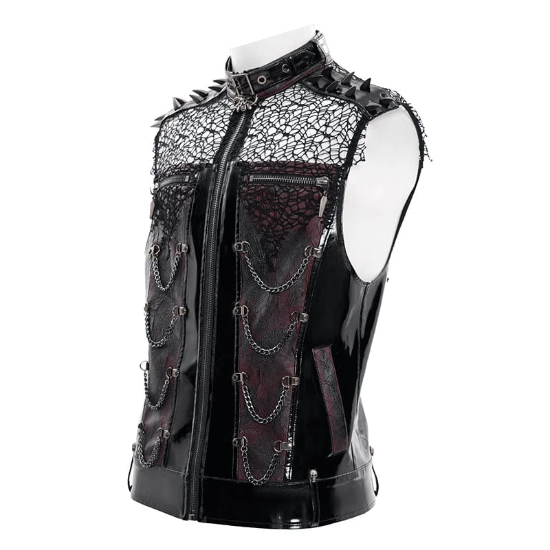 Chain Reactor Mesh Patchwork Vest