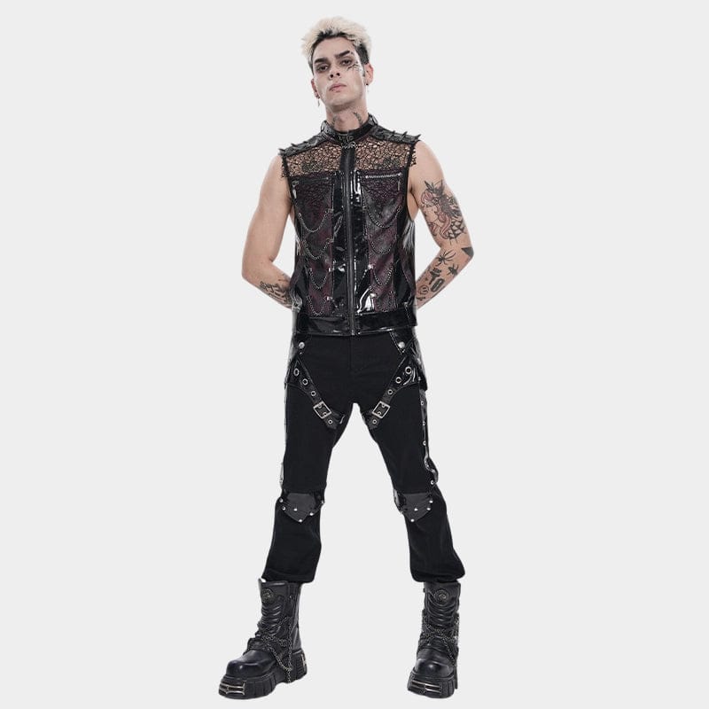Chain Reactor Mesh Patchwork Vest