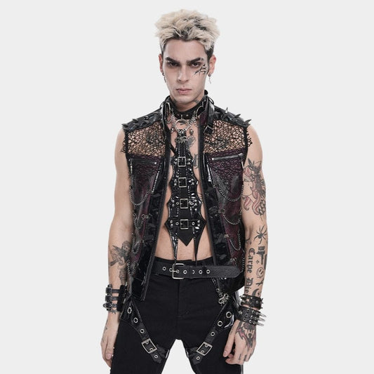 Chain Reactor Mesh Patchwork Vest