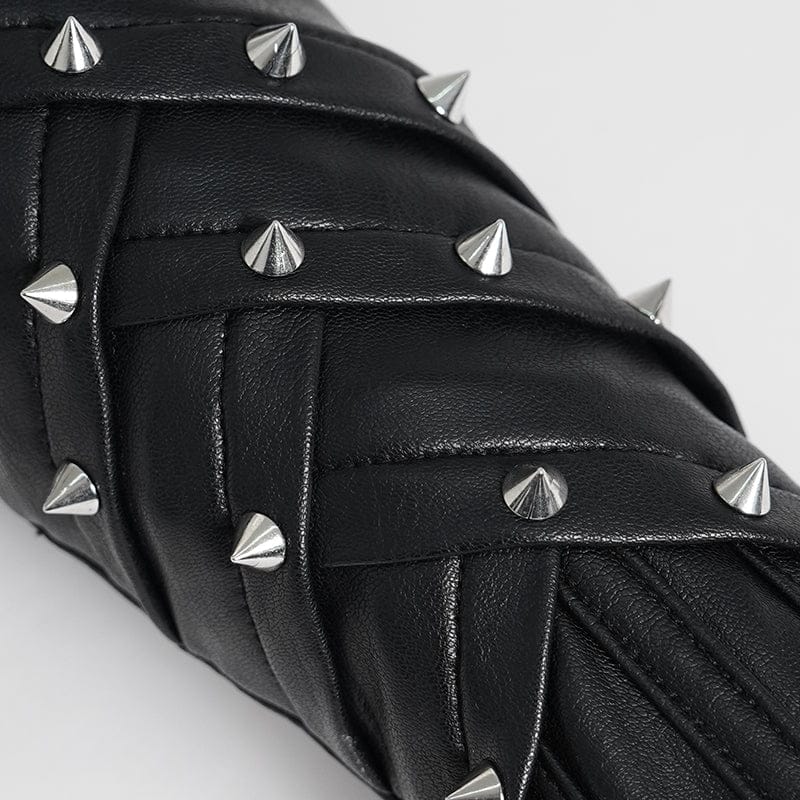 Spike Theory Studded Fingerless Gloves detail
