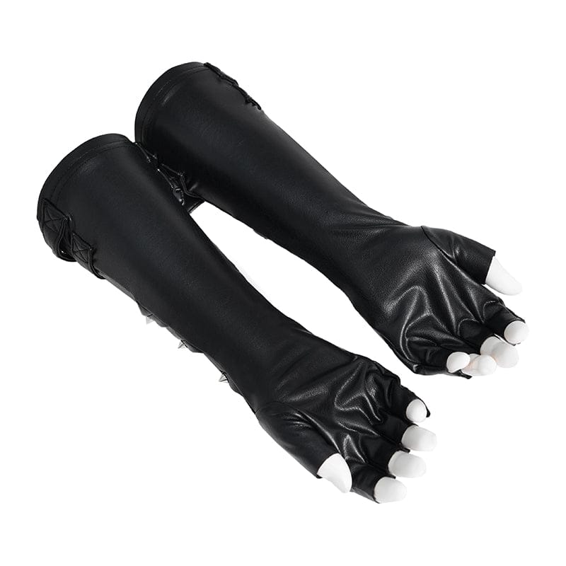 Spike Theory Studded Fingerless Gloves detail