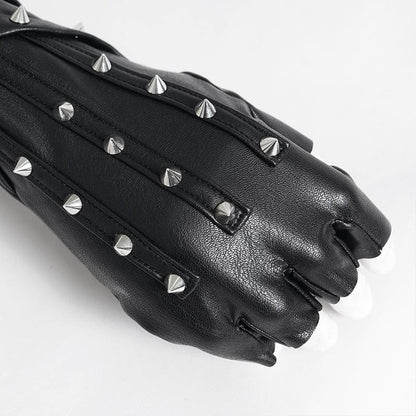 Spike Theory Studded Fingerless Gloves detail