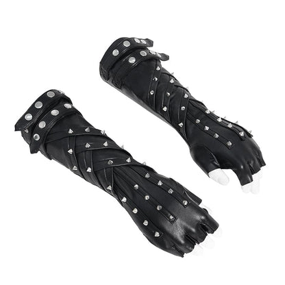 Spike Theory Studded Fingerless Gloves detail