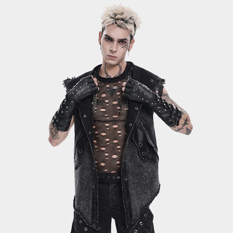 Spike Theory Studded Fingerless Gloves detail