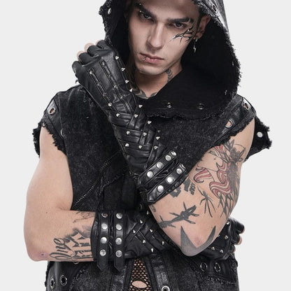 Spike Theory Studded Fingerless Gloves detail