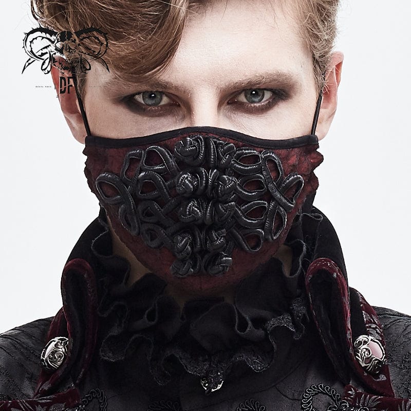 Midnight Brocade Face Mask front view