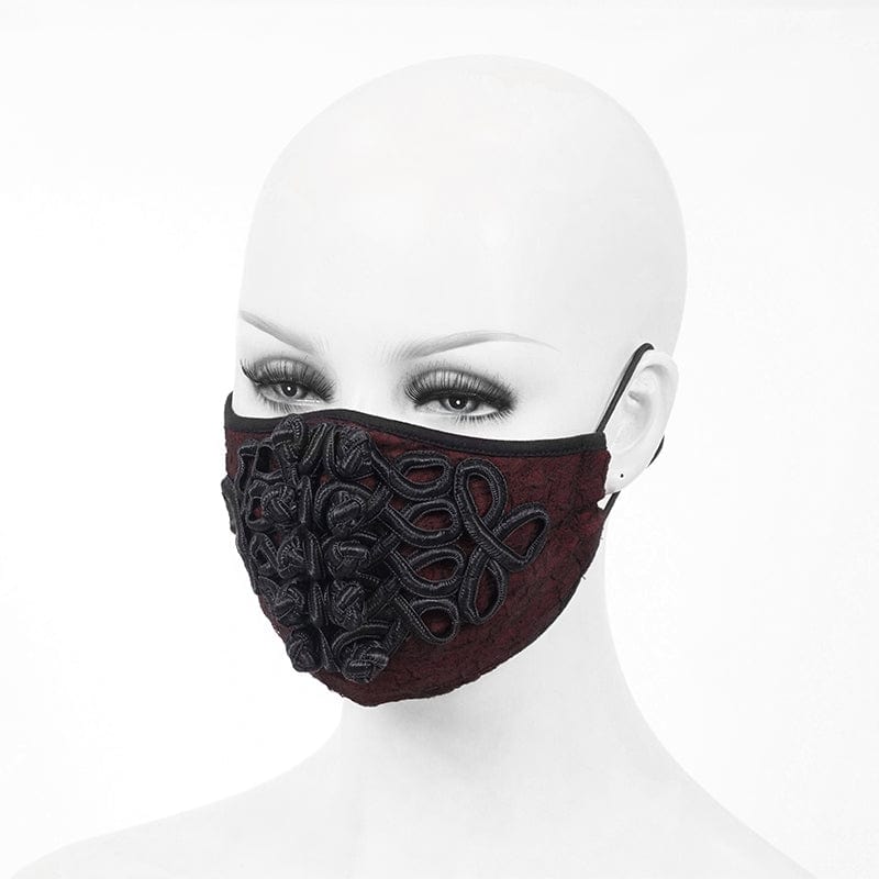 Midnight Brocade Face Mask detail view