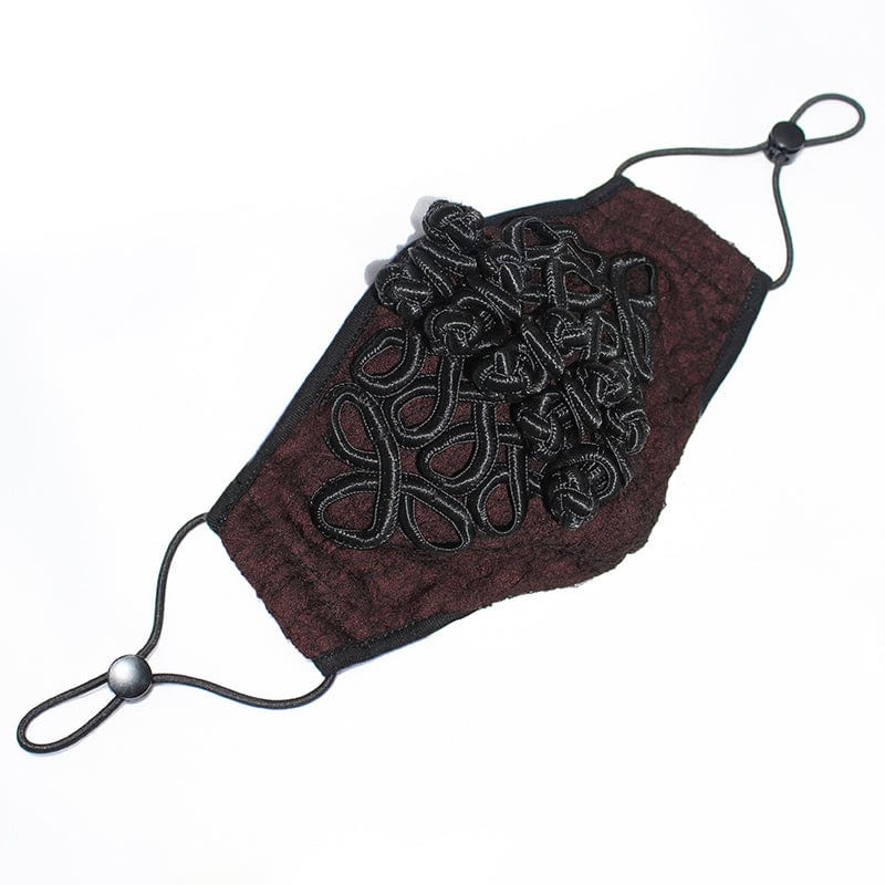 Midnight Brocade Face Mask detail view