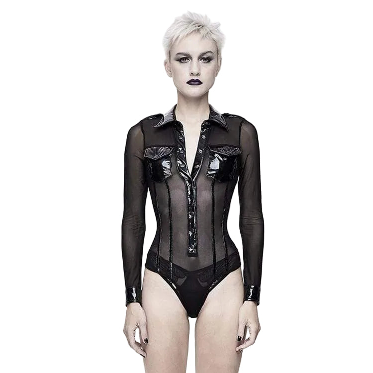 Midnight Skin Sheer Mesh Romper
