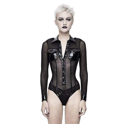 Midnight Skin Sheer Mesh Romper