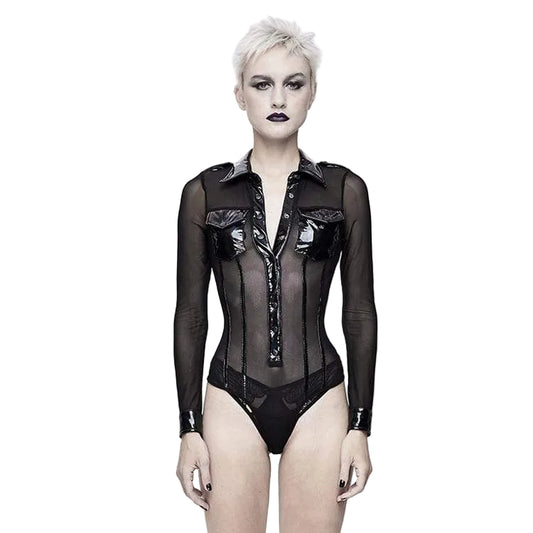 Midnight Skin Sheer Mesh Romper
