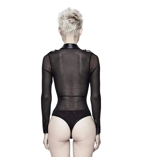 Midnight Skin Sheer Mesh Romper
