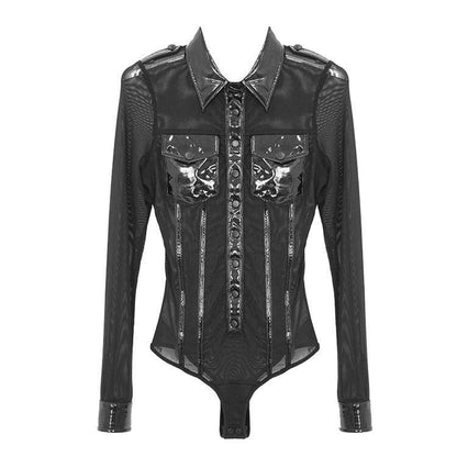 Midnight Skin Sheer Mesh Romper