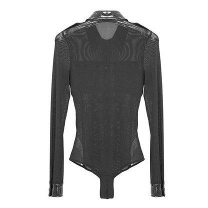 Midnight Skin Sheer Mesh Romper