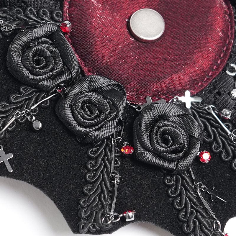 Requiem Bat Rose Hair Clip